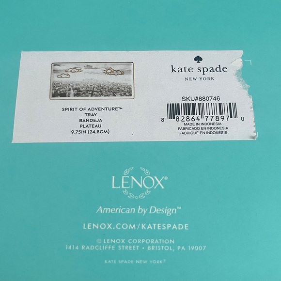 Kate Spade x Lenox NWT Spirit of Adventure Tray - Picture 5 of 5